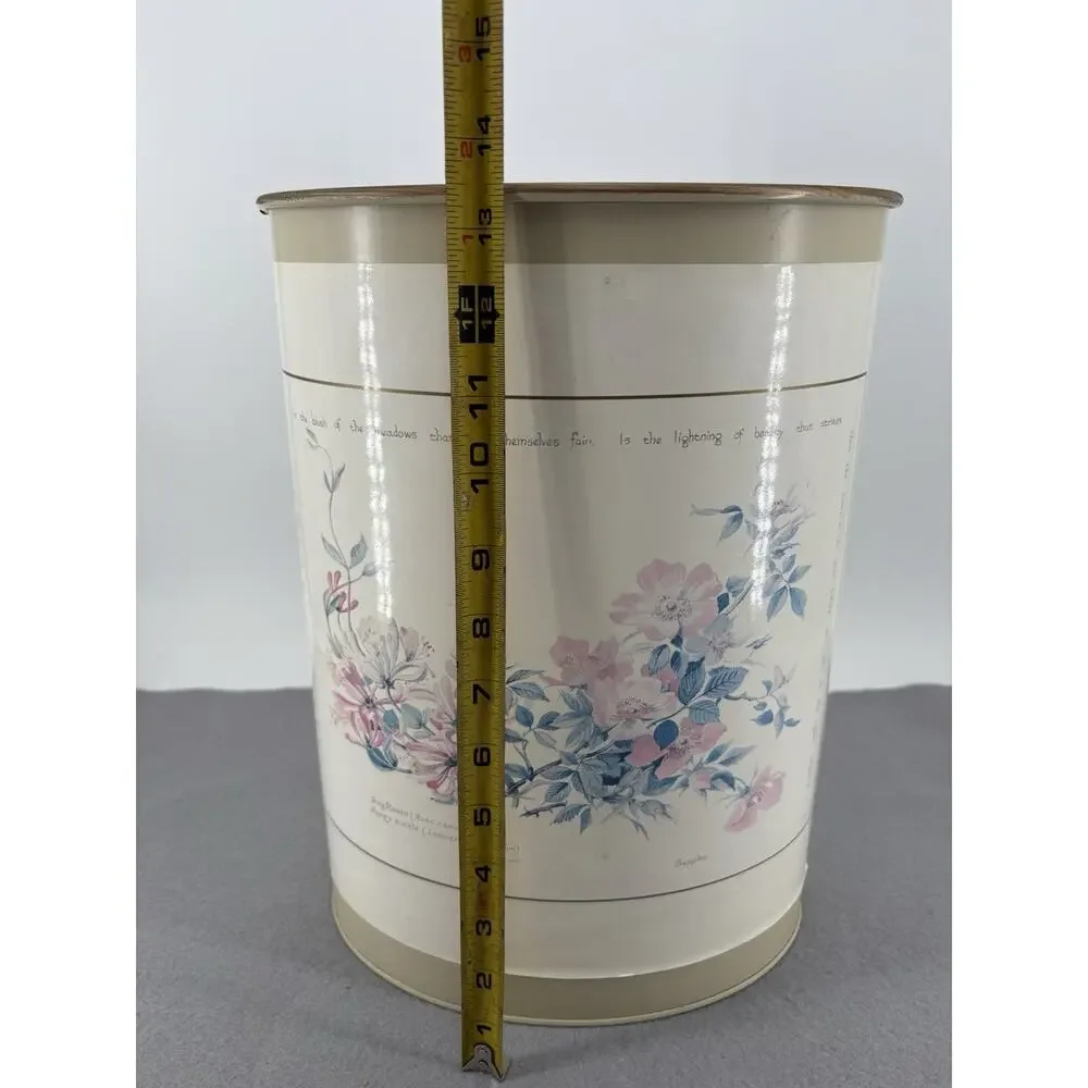 VTG 1977 Webb & Bower Ltd. Trash Can Waste Featuring the “Song of the Rose
